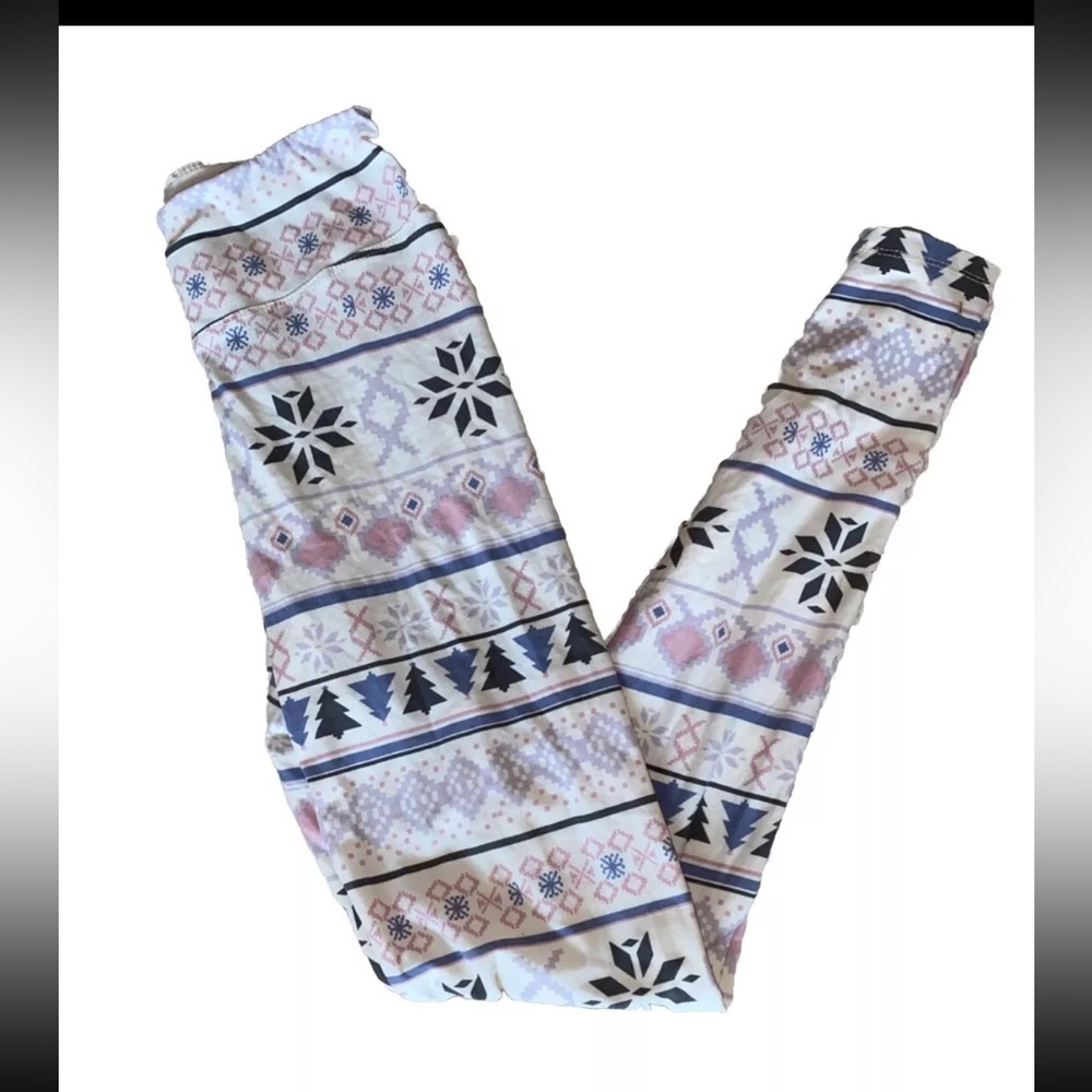 Women's Leggings Super Soft Winter Theme by  WITH LOVE DEREK Size Medium